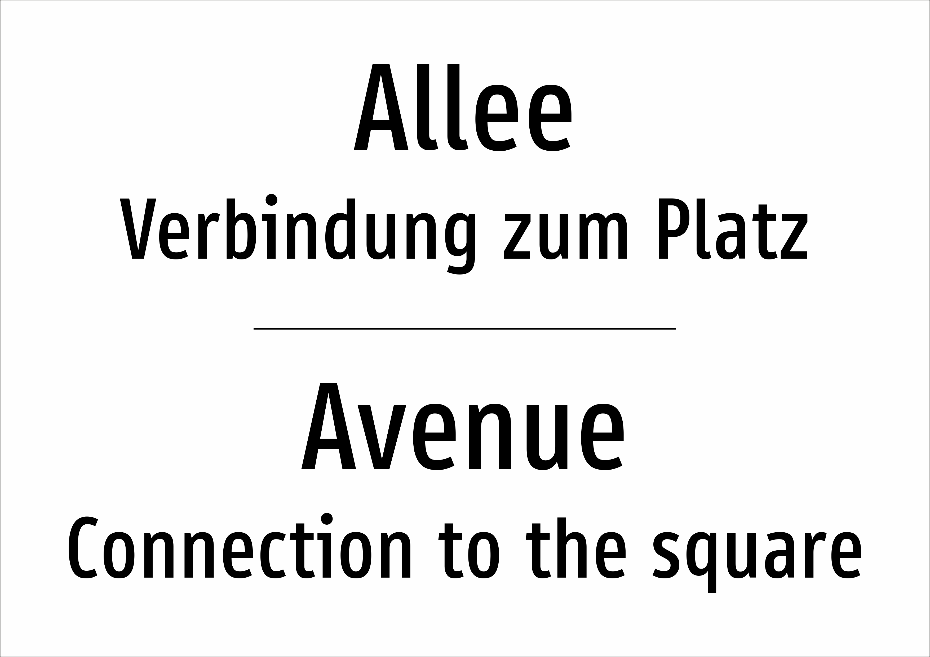 Allee - Verbindung zum Platz - Schild - Produktbild 2