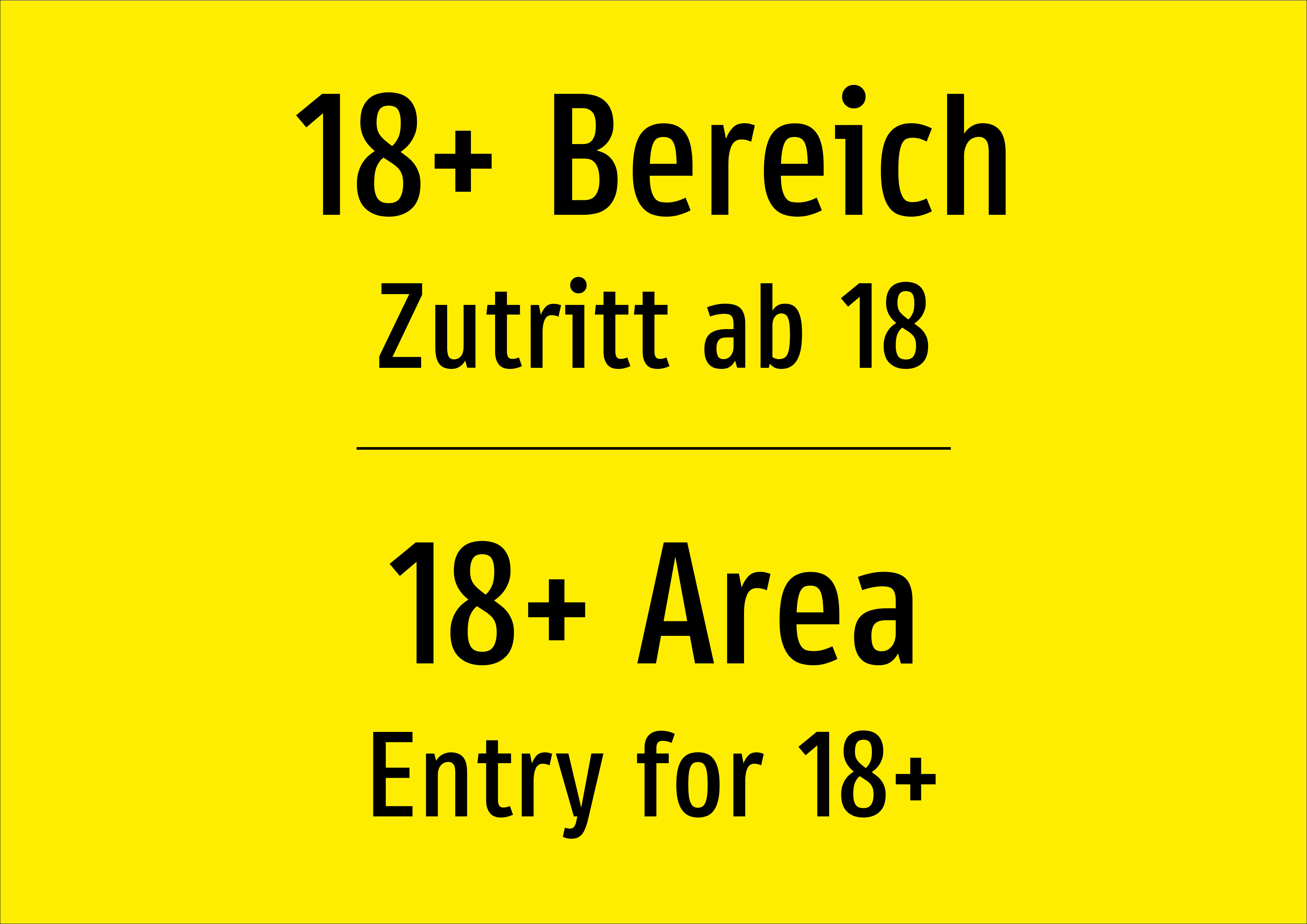 18+ Bereich - Zutritt ab 18 - Schild - Produktbild 2
