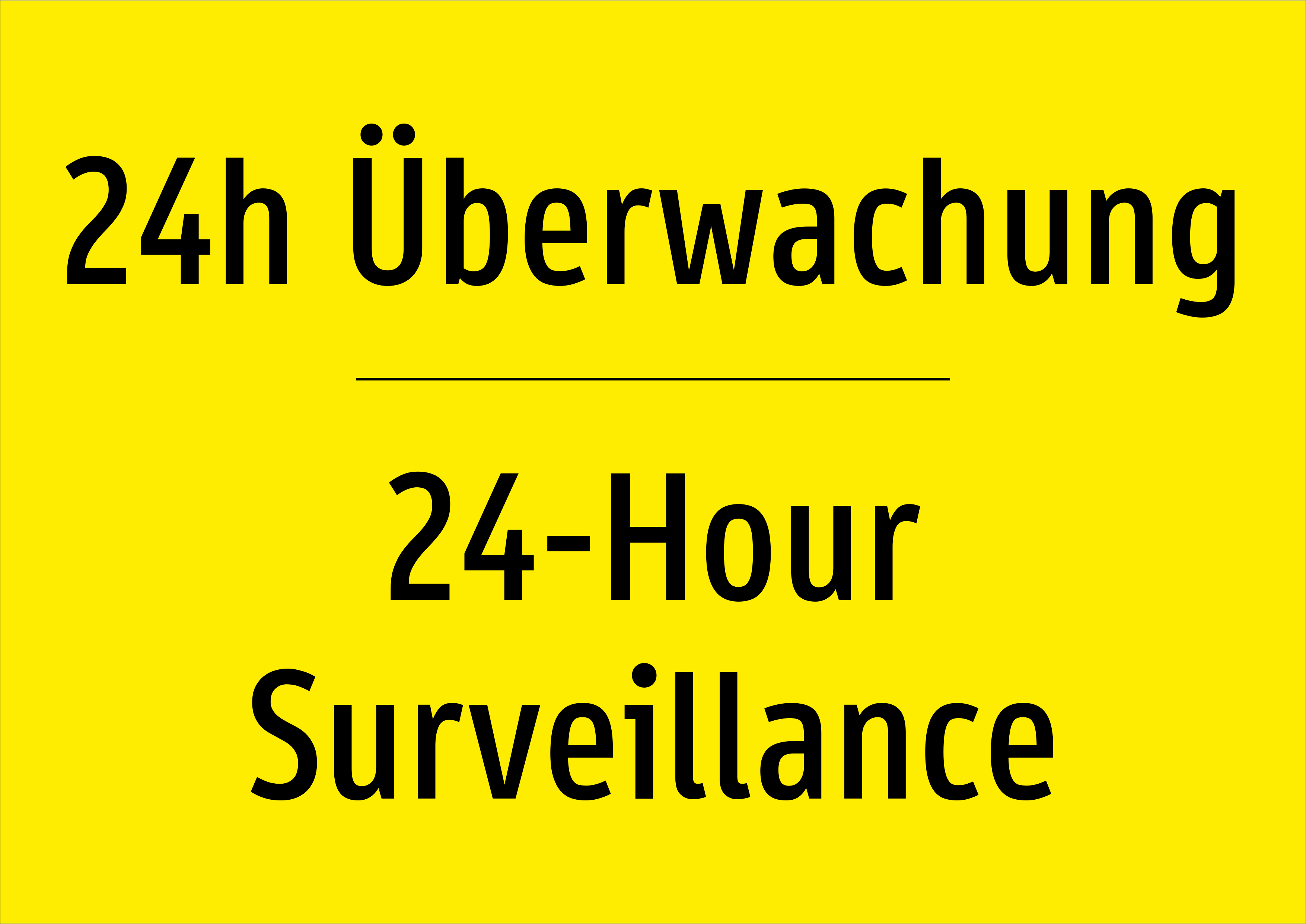 24h Überwachung - Schild - Produktbild 2