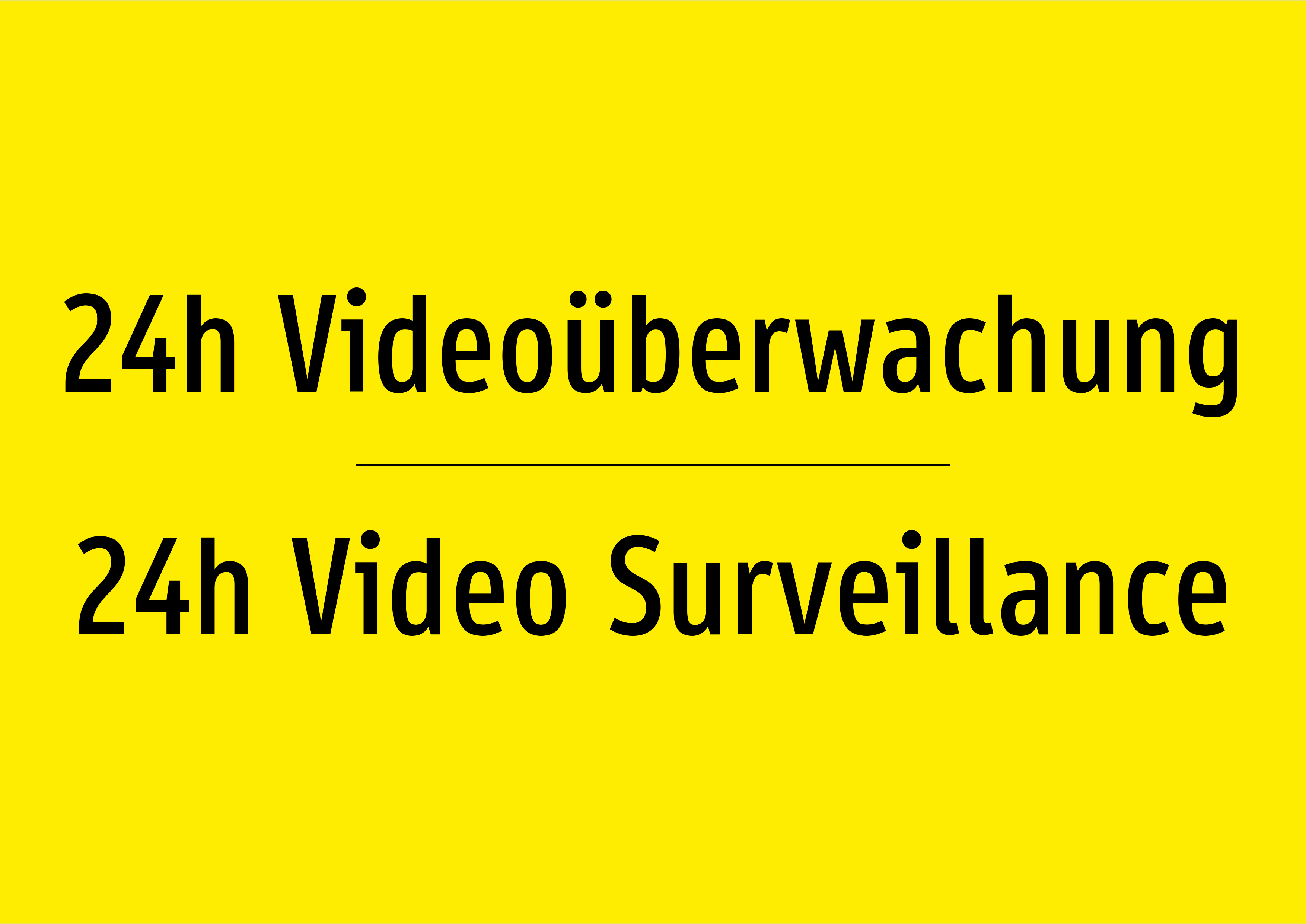 24h Videoüberwachung - Schild - Produktbild 2