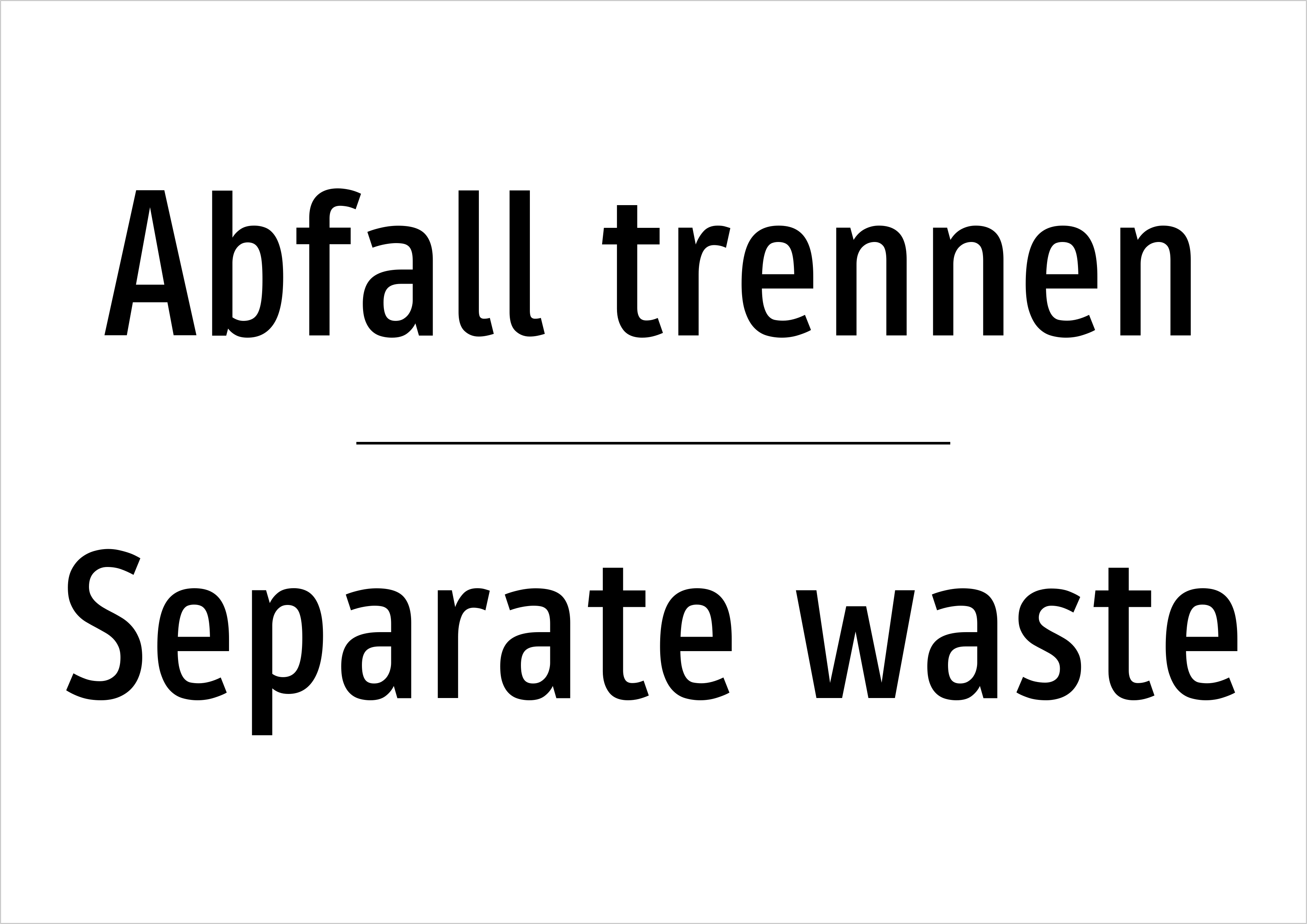 Abfall trennen - Schild - Produktbild 2