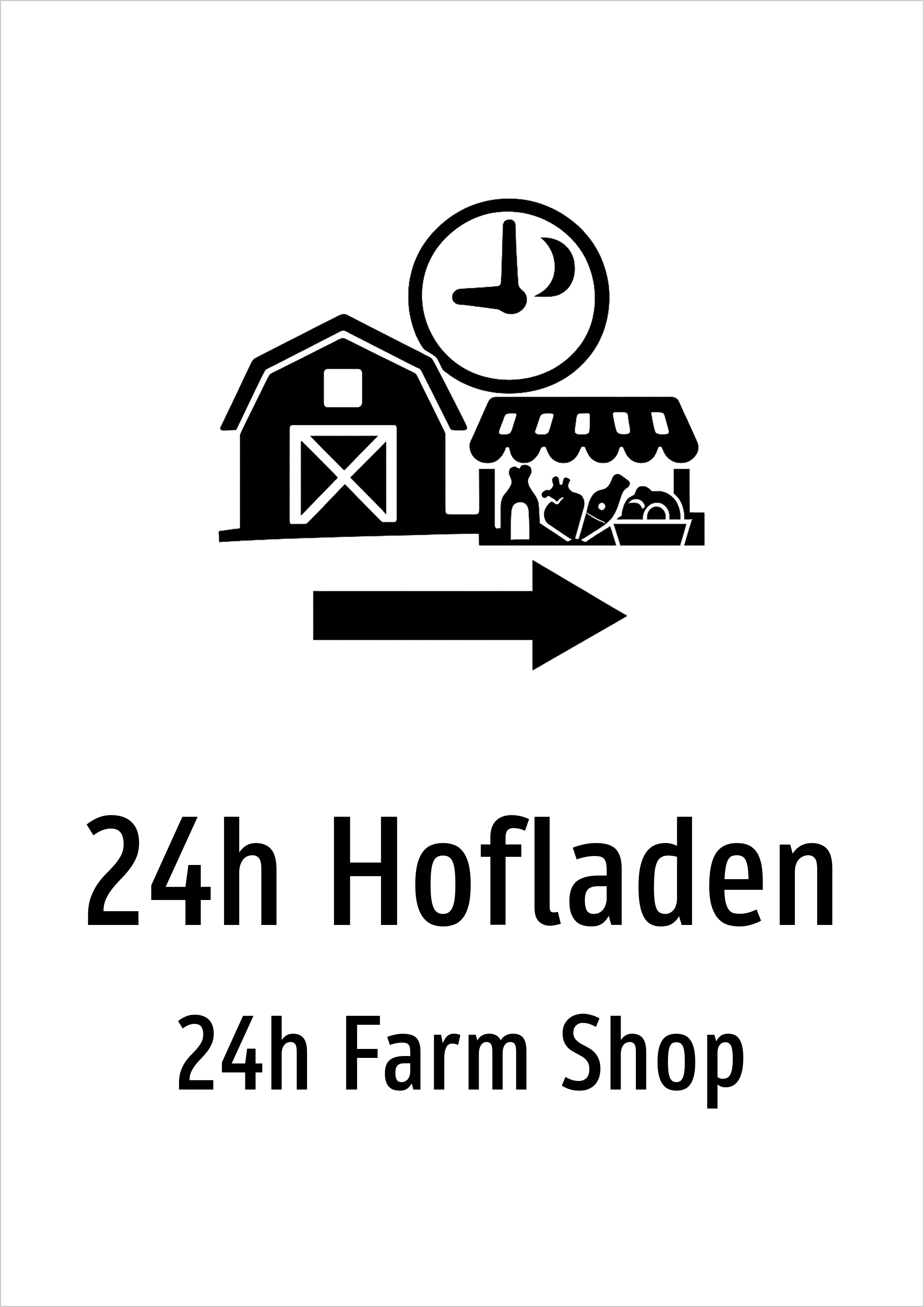 24h Hofladen - Schild