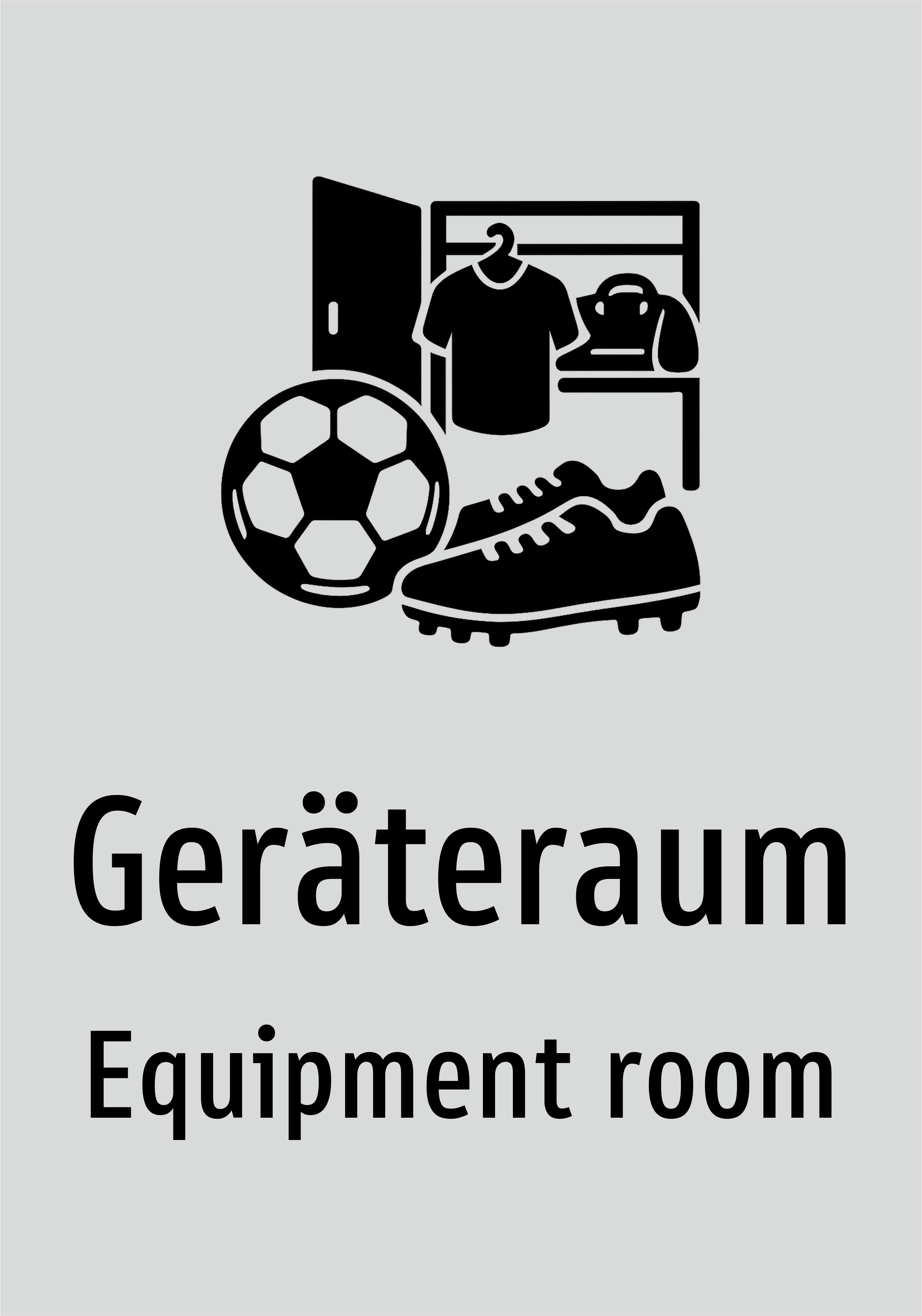 Geräteraum - Schild