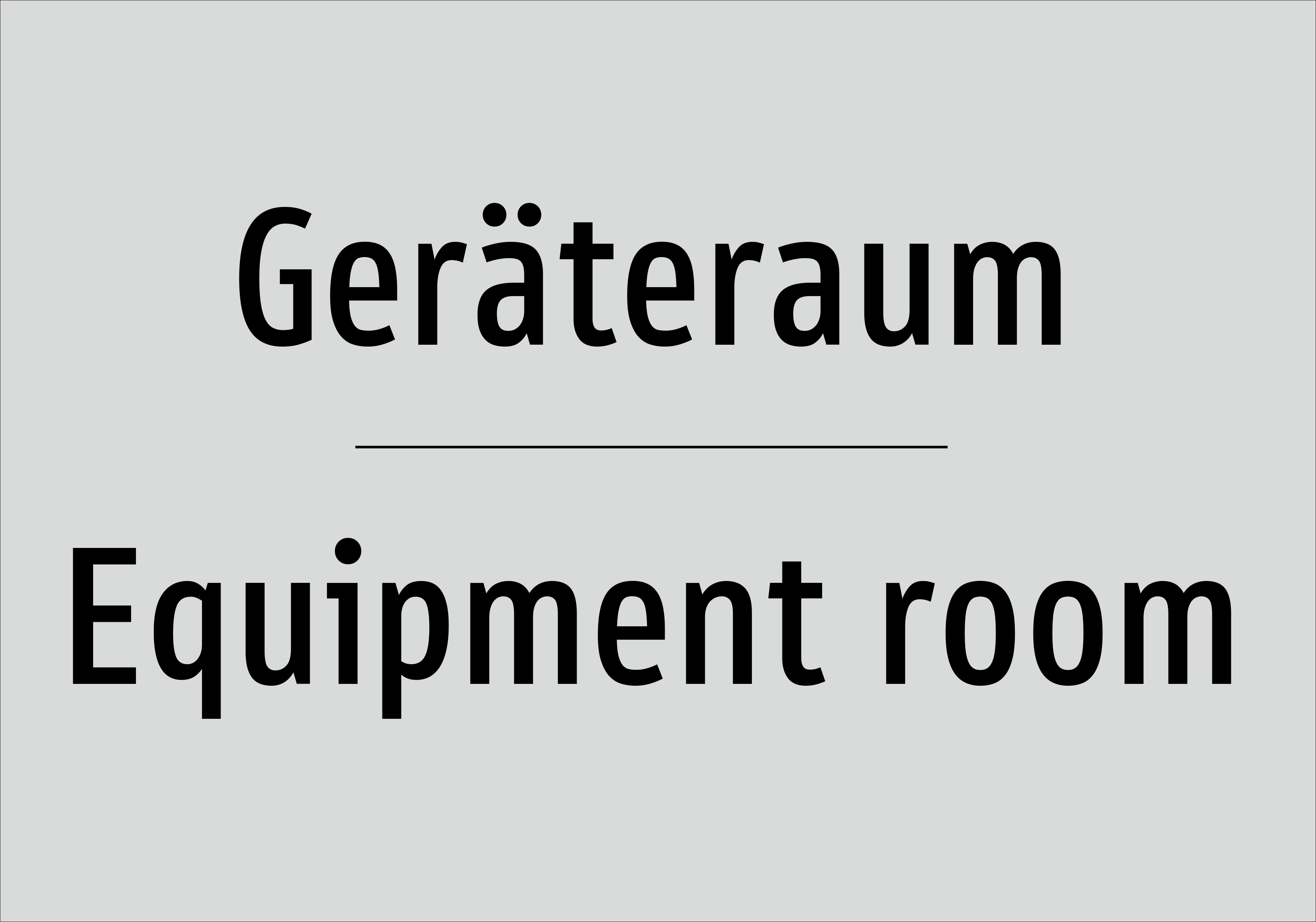 Geräteraum - Schild - Produktbild 2