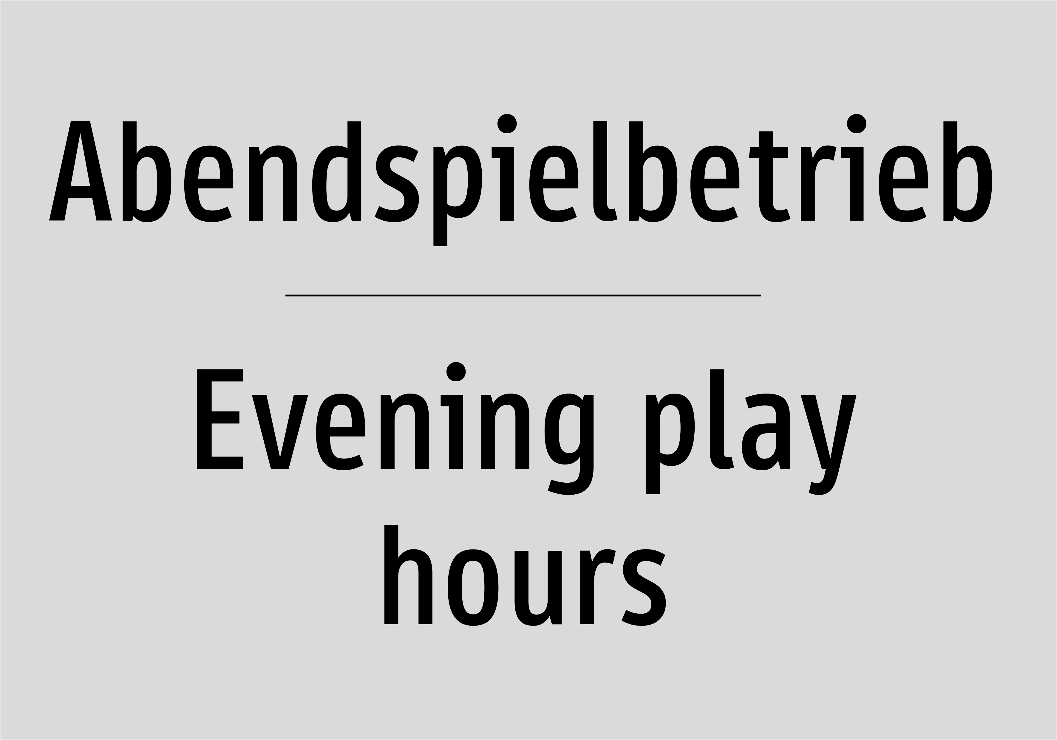 Abendspielbetrieb - Schild - Produktbild 2