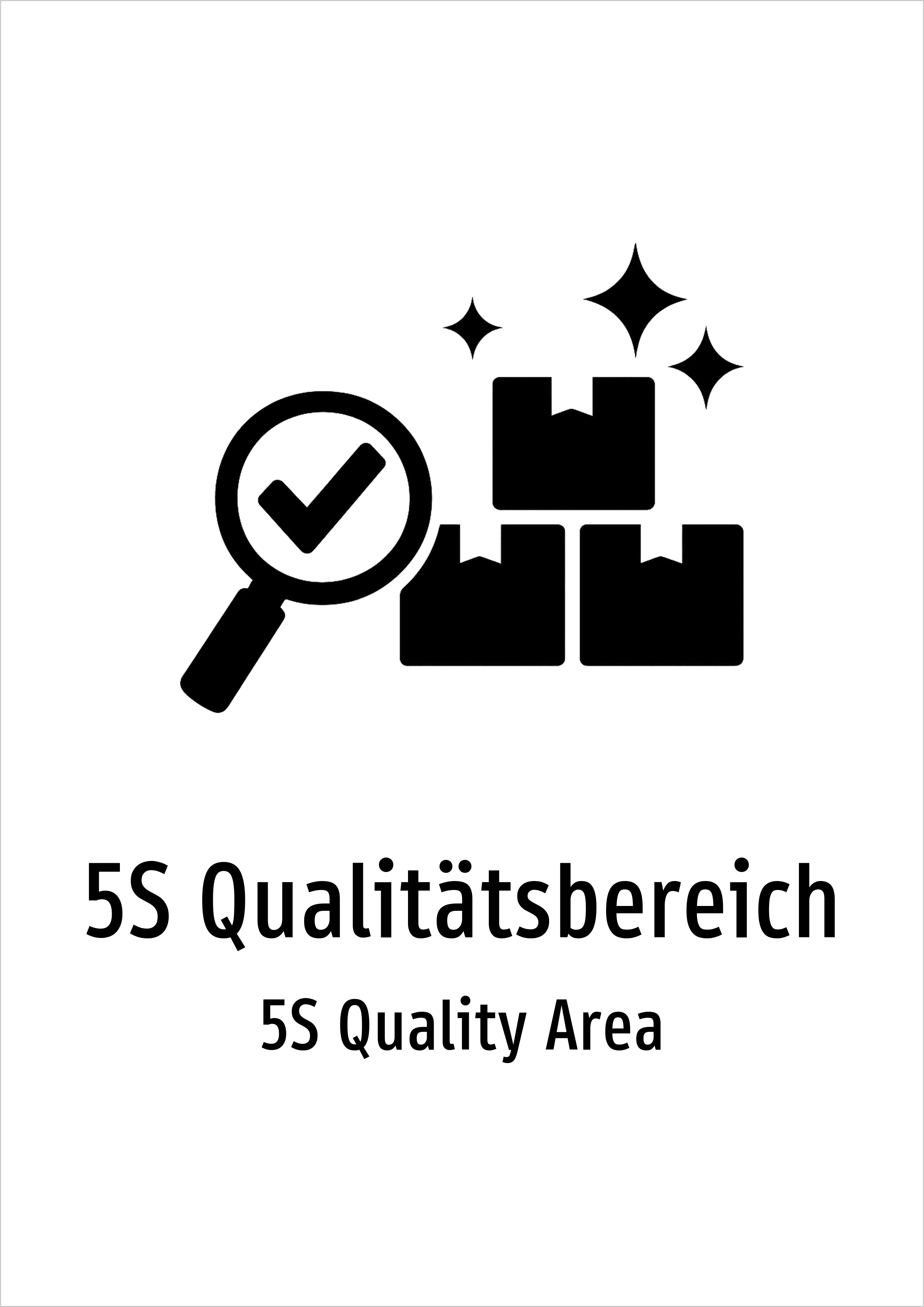 5S Qualitätsbereich - Schild
