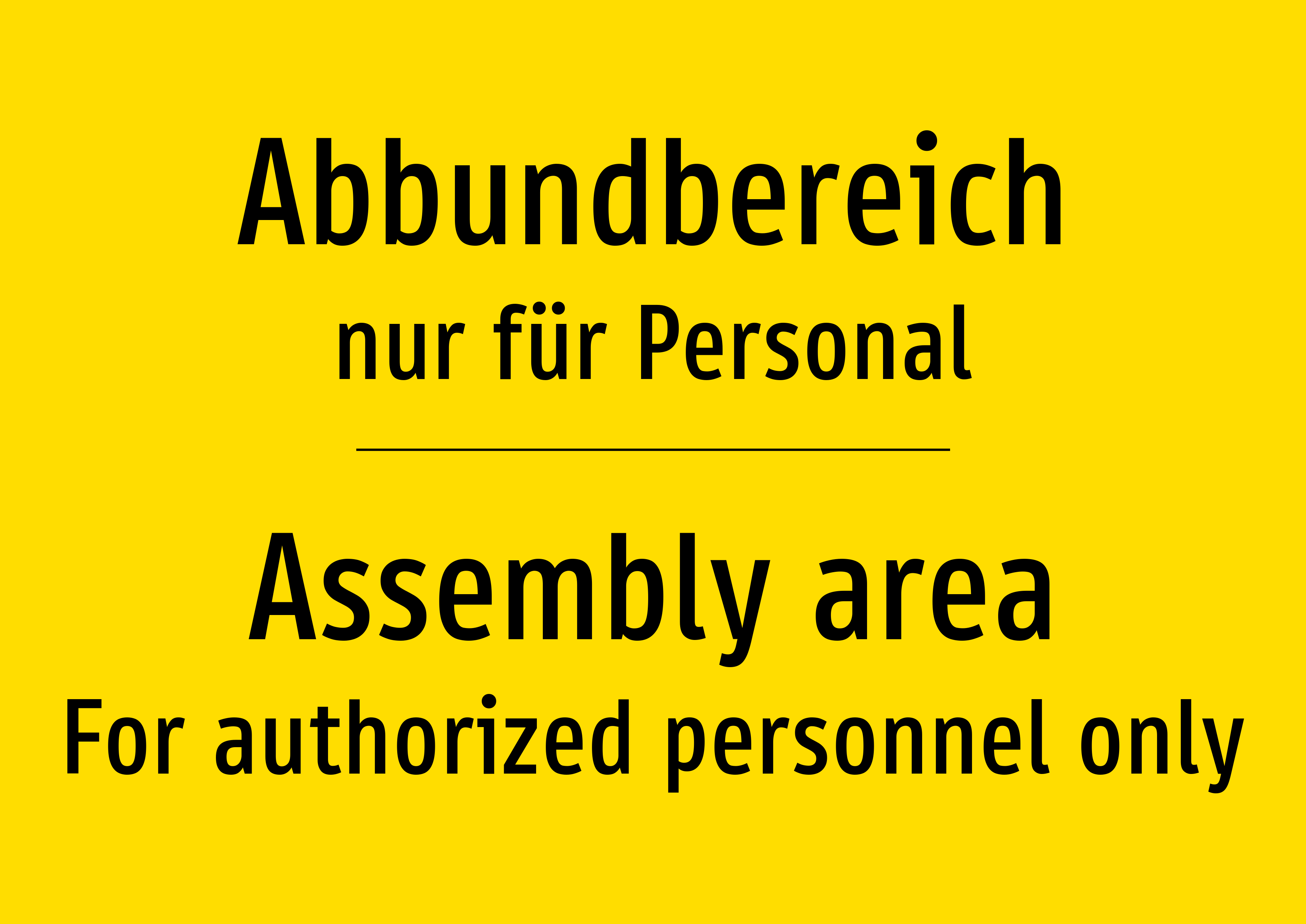 Abbundbereich - nur für Personal - Schild - Produktbild 2