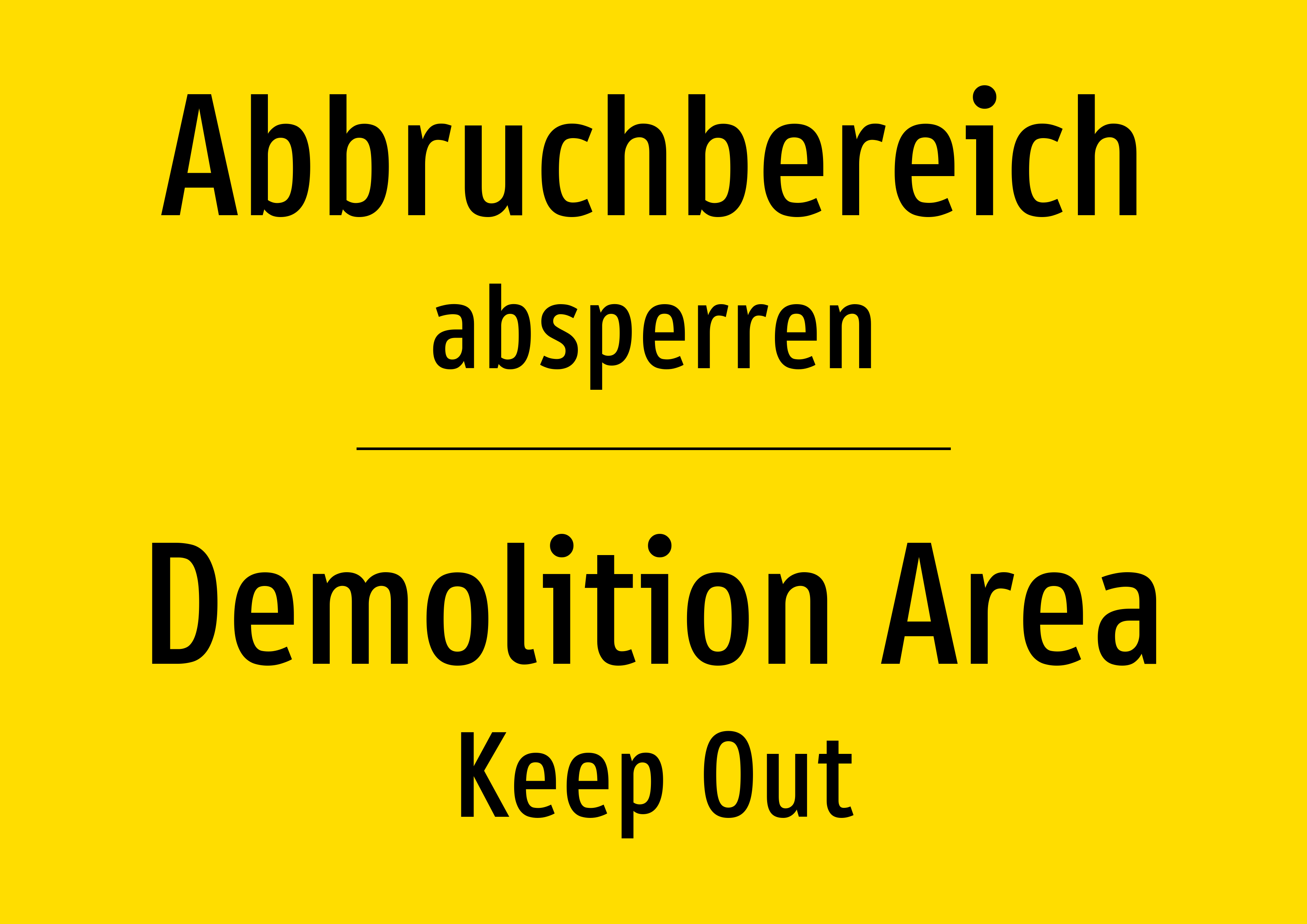 Abbruchbereich - absperren - Schild - Produktbild 2