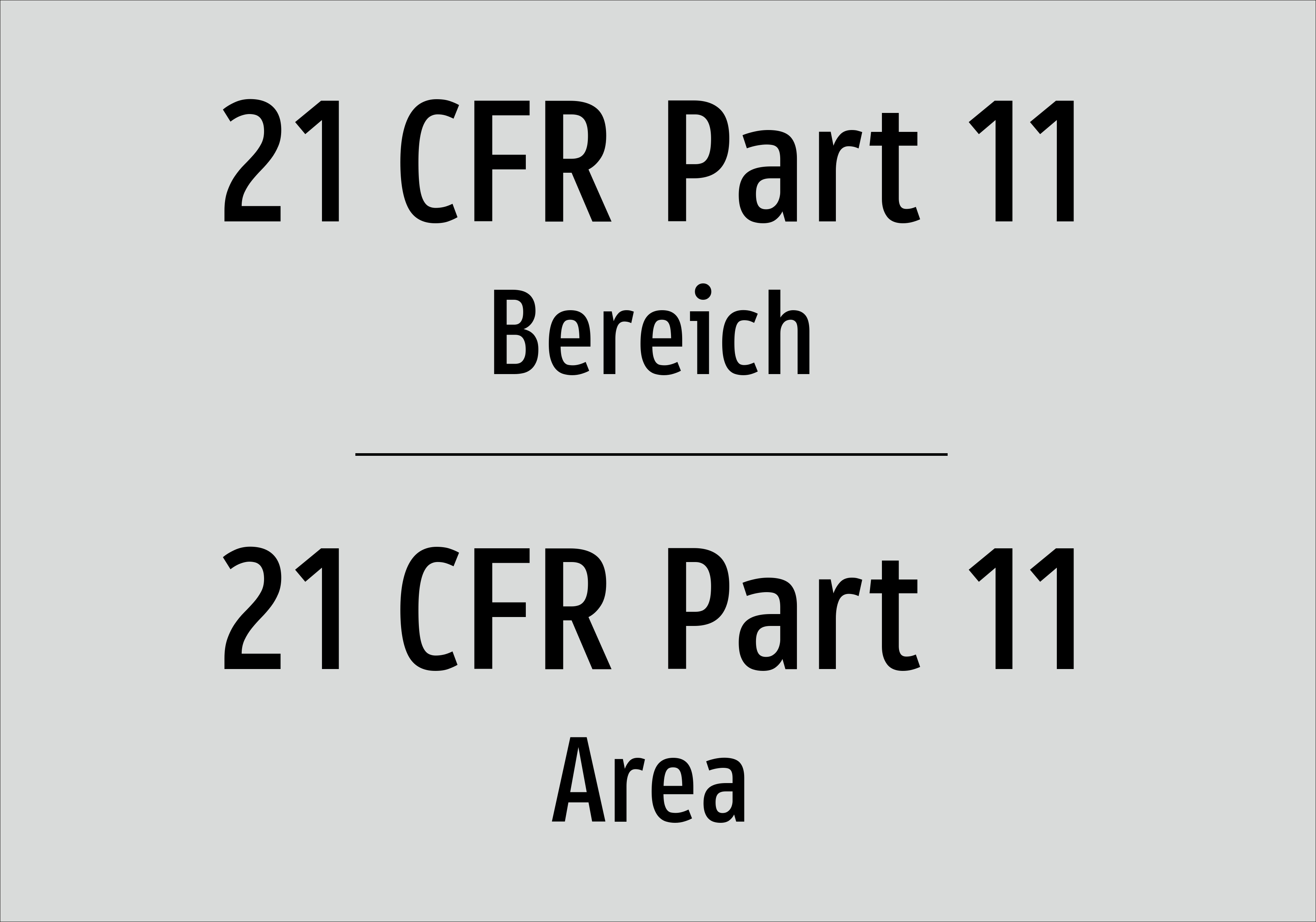 21 CFR Part 11 - Bereich - Schild - Produktbild 2