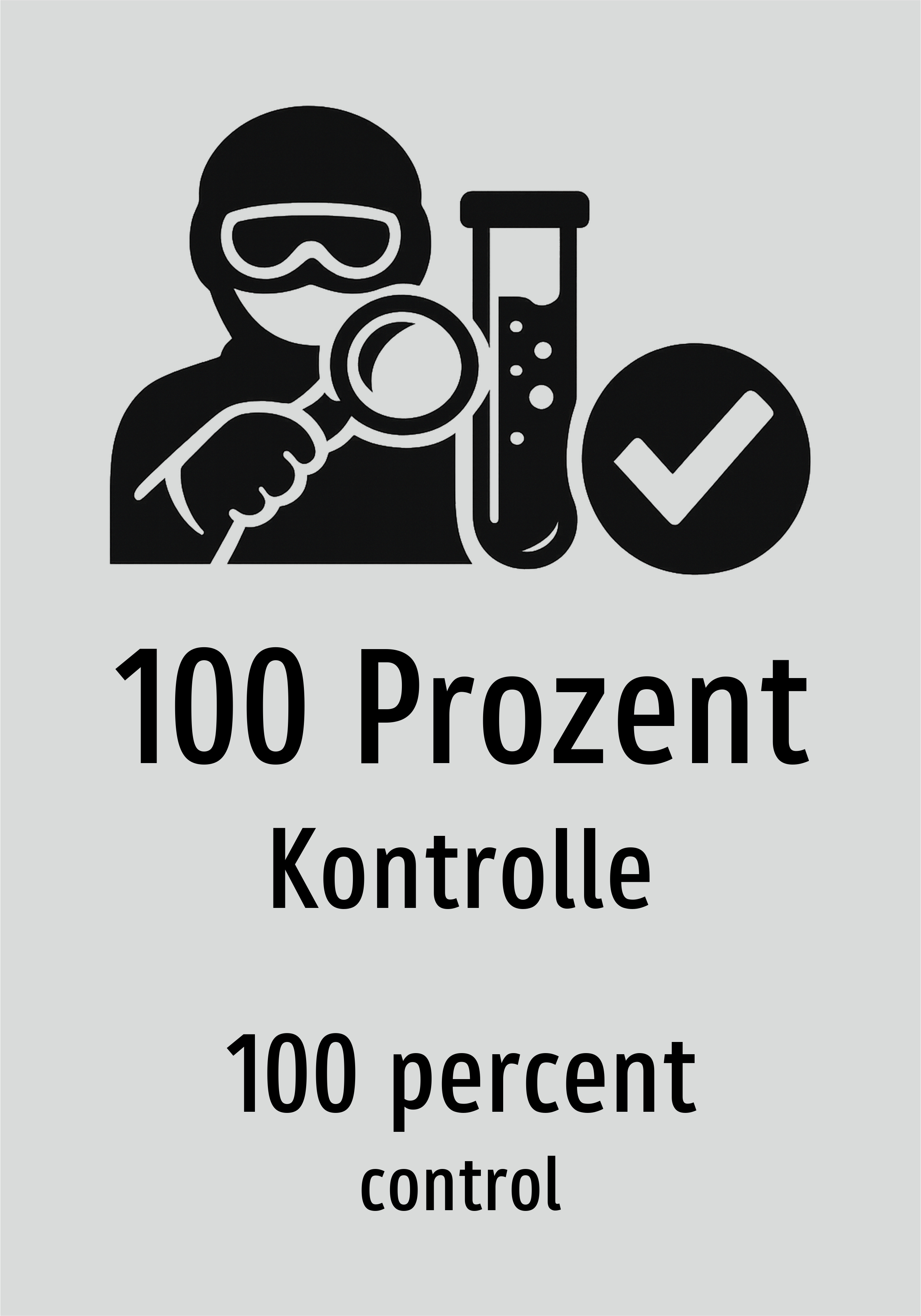 100 Prozent - Kontrolle - Schild