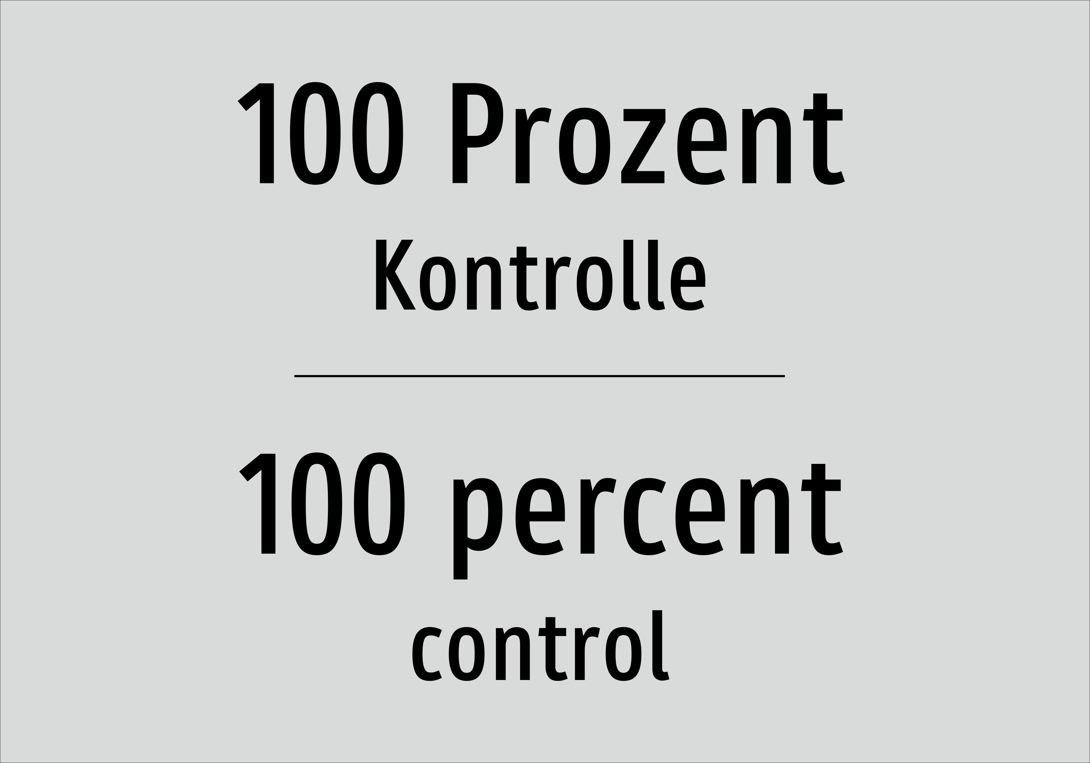 100 Prozent - Kontrolle - Schild - Produktbild 2