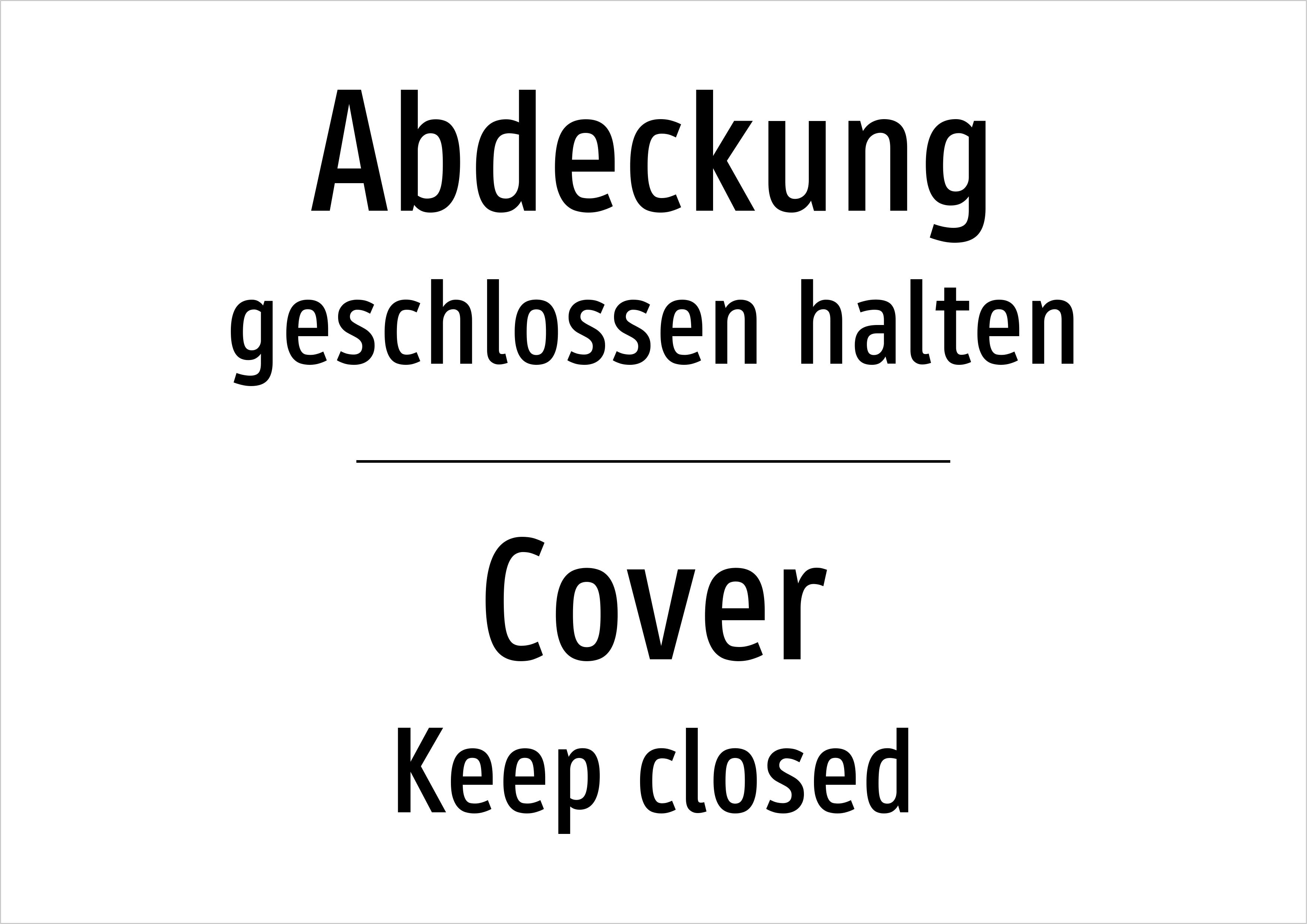 Abdeckung - geschlossen halten - Schild - Produktbild 2