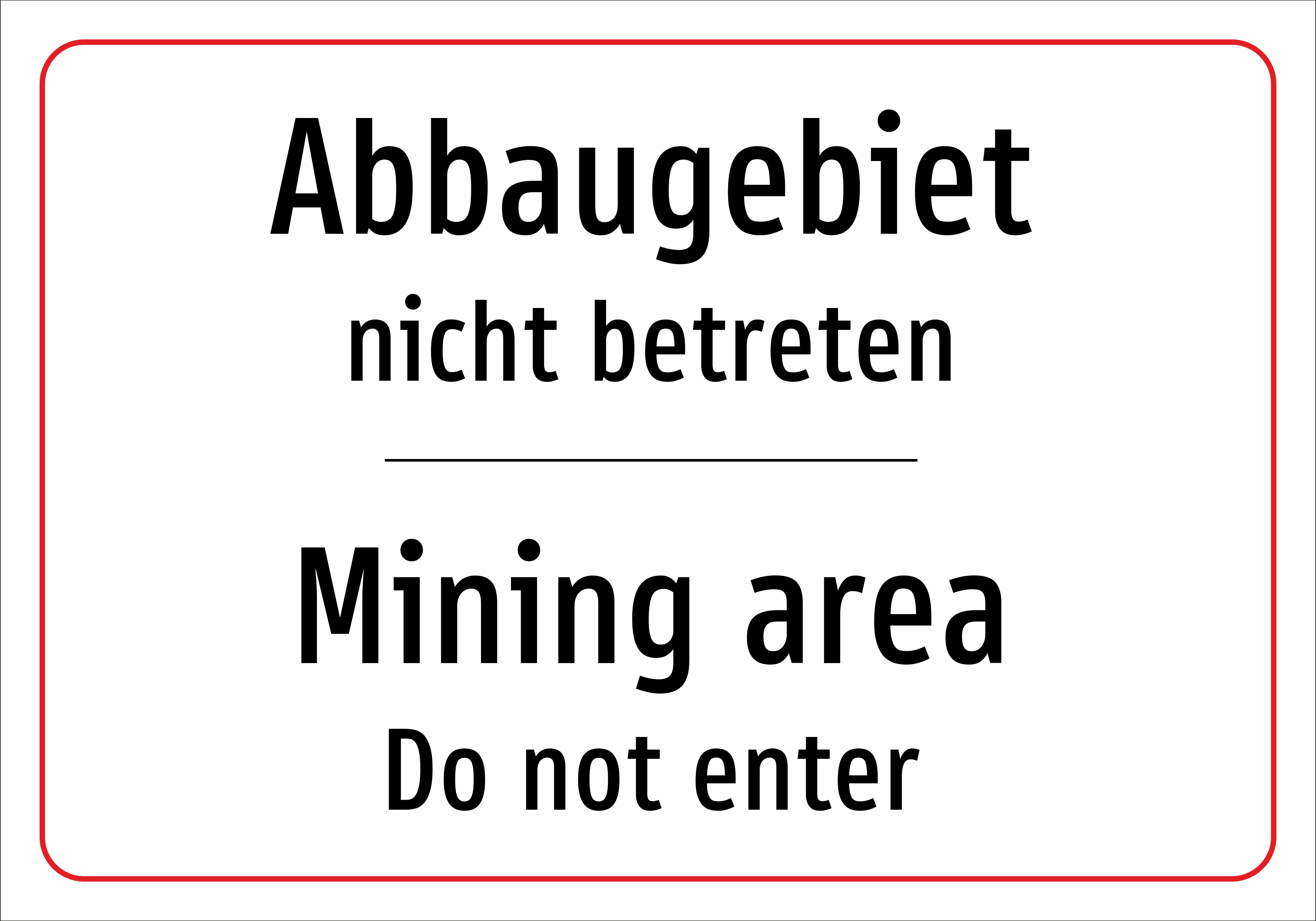 Abbaugebiet - nicht betreten - Schild - Produktbild 2