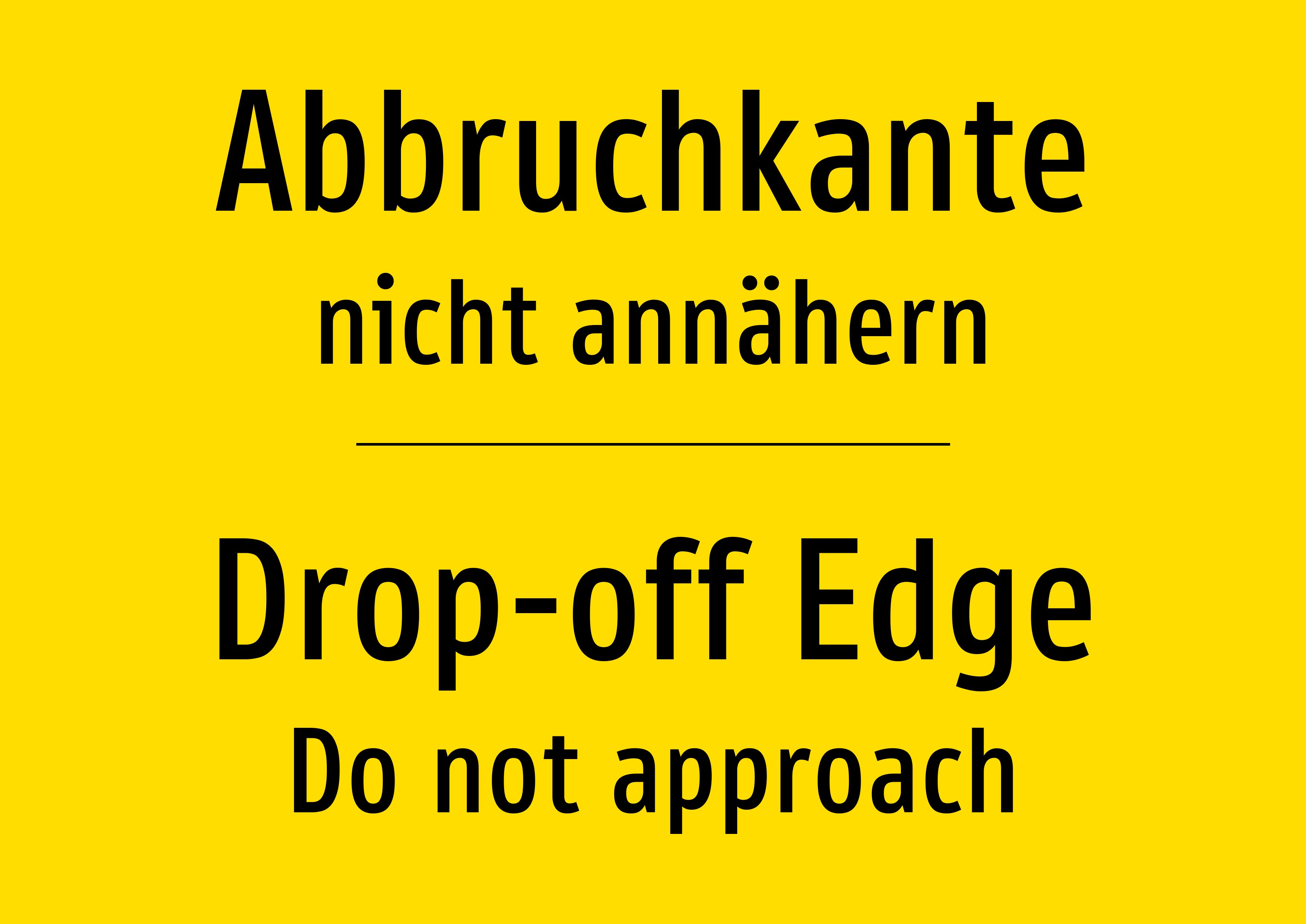 Abbruchkante - nicht annähern - Schild - Produktbild 2