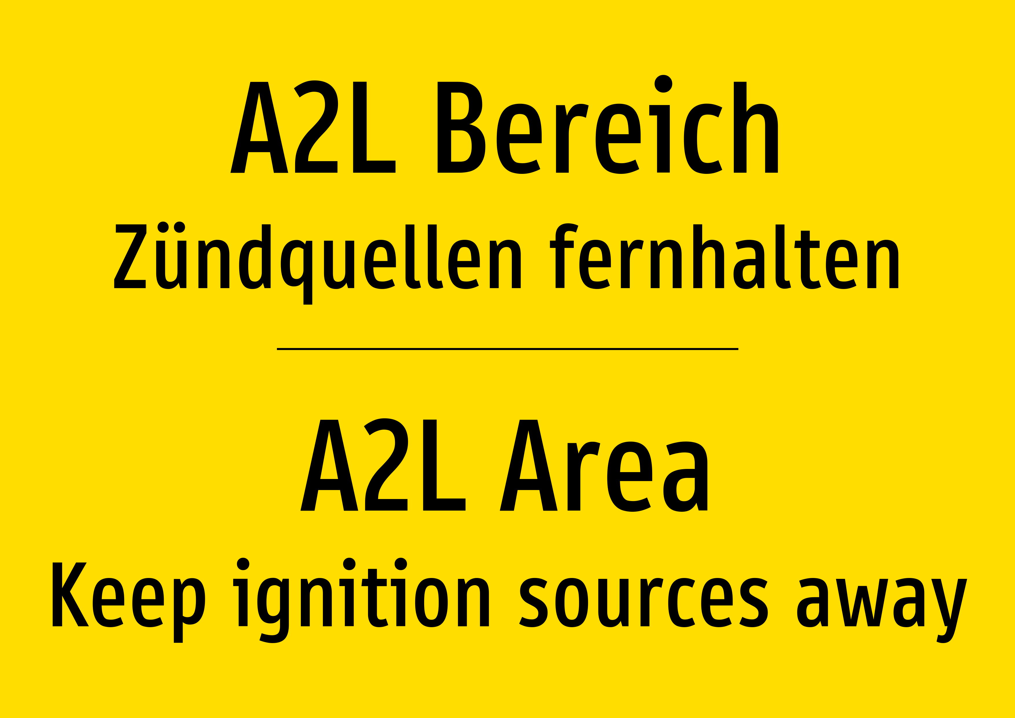 A2L Bereich - Zündquellen fernhalten - Schild - Produktbild 2