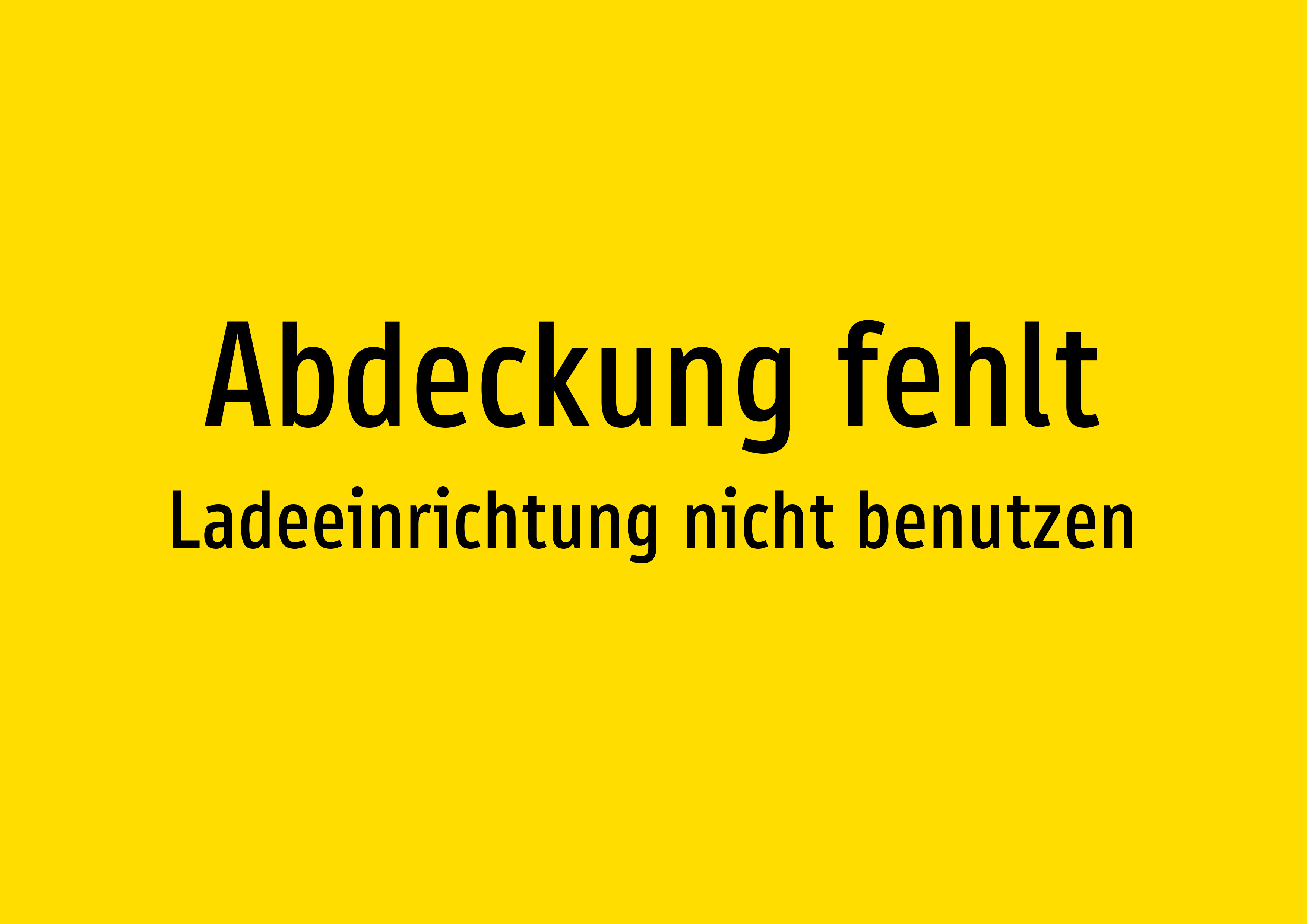 Abdeckung fehlt - Ladeeinrichtung nicht benutzen - Schild - Produktbild 2