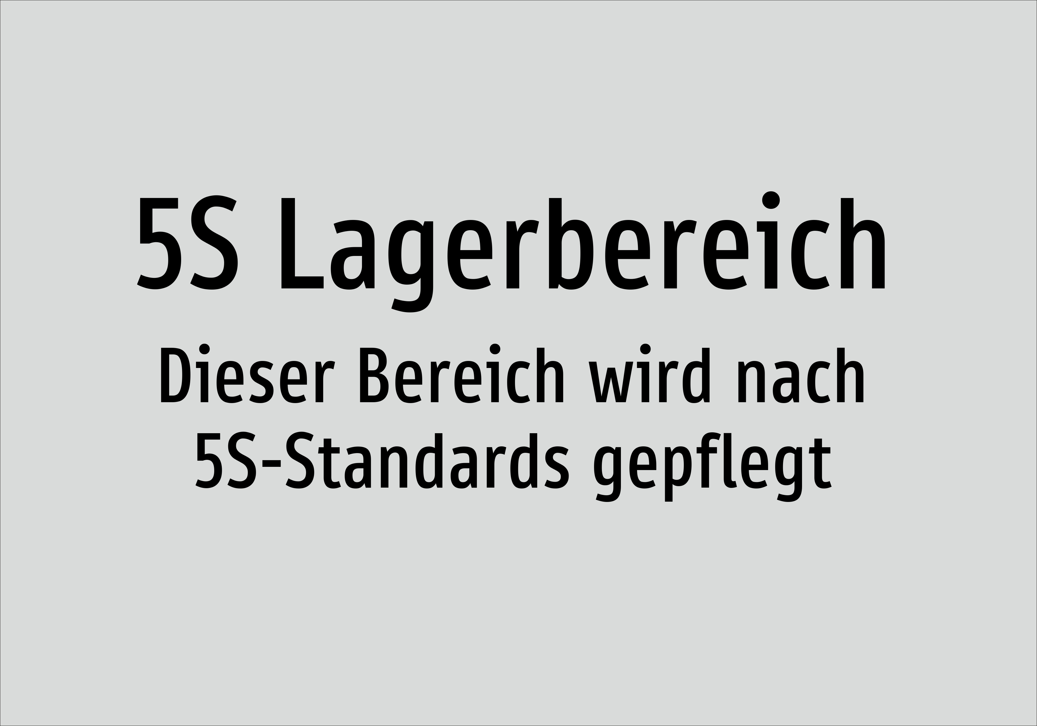 5S Lagerbereich - Dieser Bereich wird nach 5S-Standards gepflegt - Schild - Produktbild 2