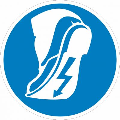 Leitfähiges Schuhwerk tragen