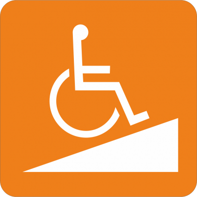 Piktogramm Rampe für Rollstuhlfahrer