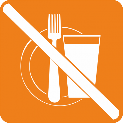 Piktogramm Essen und Trinken verboten