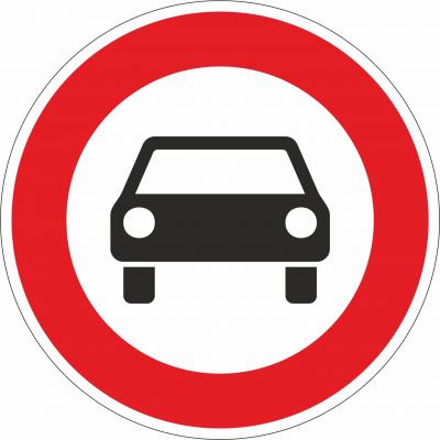 Fahrverbot für alle Kraftfahrzeuge außer einspurigen Motorrädern