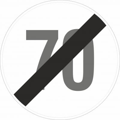 Ende der Geschwindigkeitsbeschränkung 70 km/h §52/10b