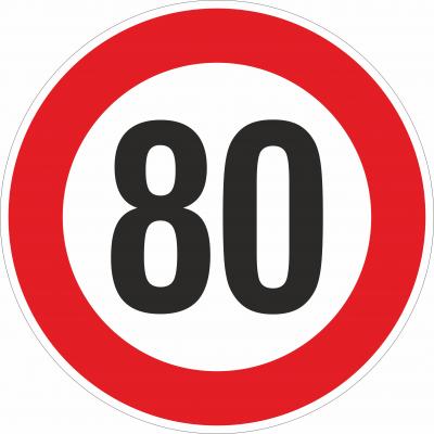 Geschwindigkeitsbeschränkung 80 km/h §52/10a