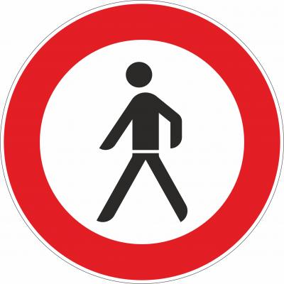 Verbot für Fußgänger §52/14b
