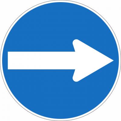 Vorgeschriebene Fahrtrichtung §52/15d