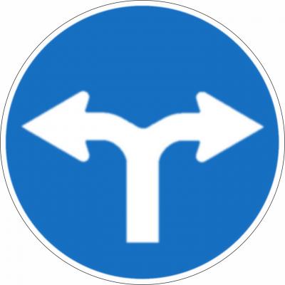 Vorgeschriebene Fahrtrichtung Sondertafel A  §52/15f 