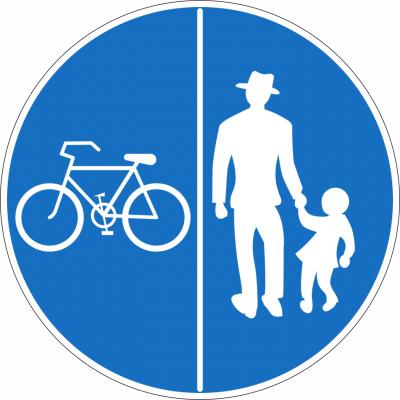 Geh- und Radweg Rad links §52/17a-b