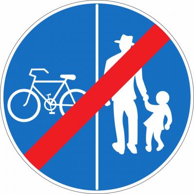 Geh- und Radweg Ende Rad links §52/17a-d