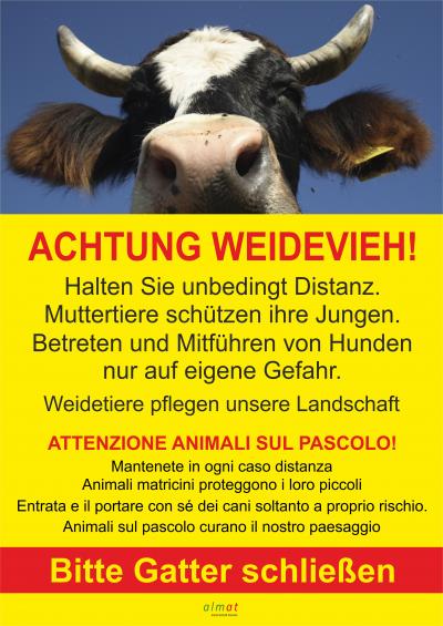  Achtung Weidevieh! Bitte Gatter schließen