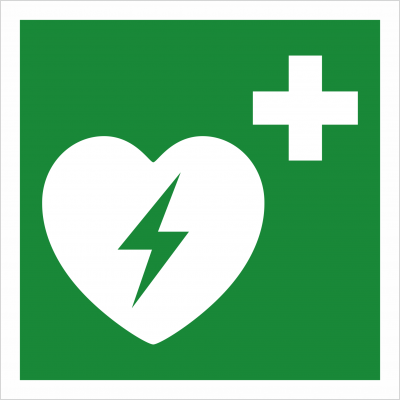 Defibrillator Rettungszeichen