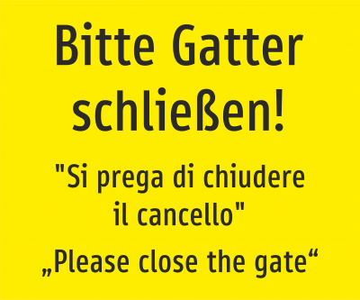 Bitte Gatter schließen 