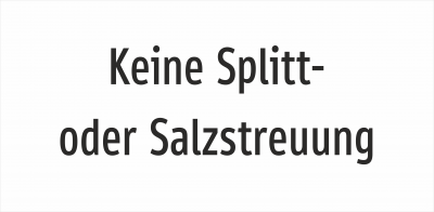Keine Splitt- oder Salzstreuung