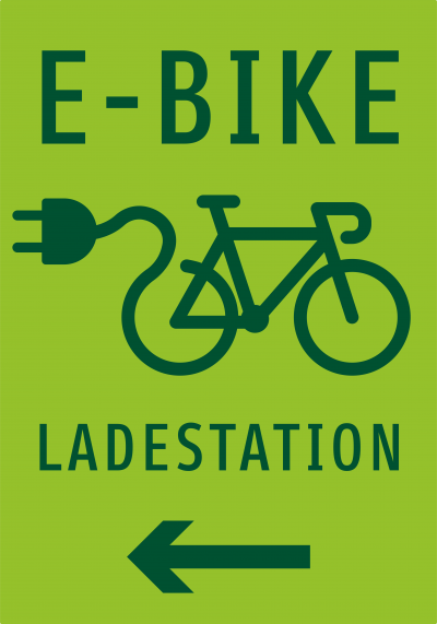 E-Bike Ladestation  Pfeil links
