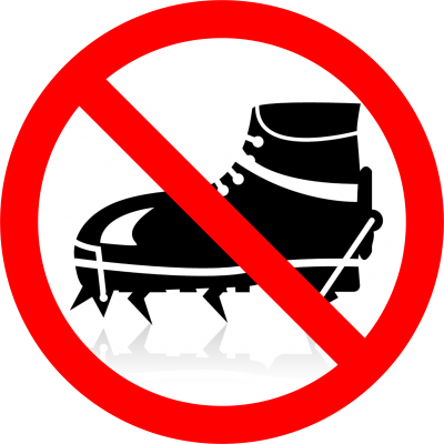 Steigeisen verboten!