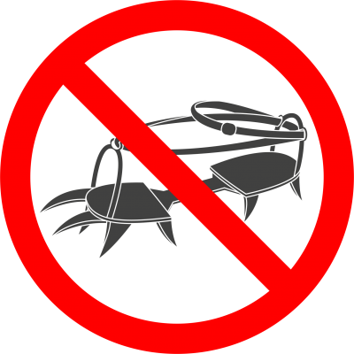 Steigeisen verboten!  Ausführung dunkel