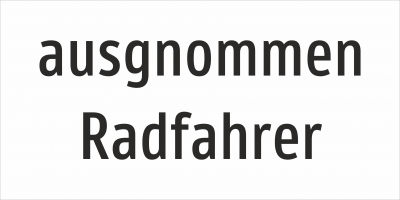 augenommen Radfahrer