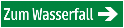 zum Wasserfall Pfeil nach rechts