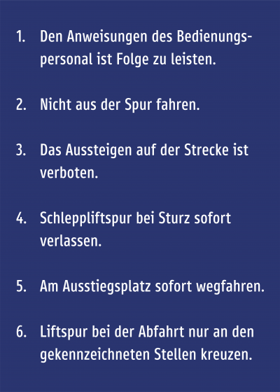 Anweisungen Liftpersonal befolgen
