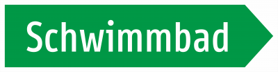 Schwimmbad Pfeil nach rechts