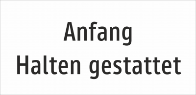 Anfang - Halten gestattet