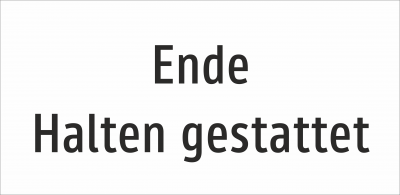 Ende - Halten gestattet