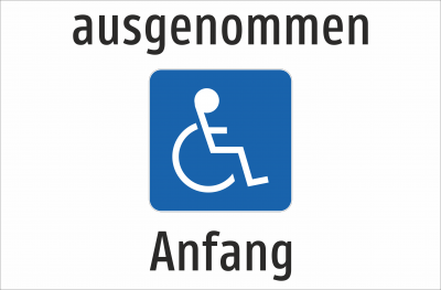 ausgenommen Rollstuhlfahrer - Anfang