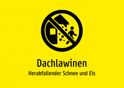 Dachlawinen - Herabfallender Schnee und Eis