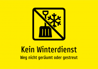 Kein Winterdienst - Weg nicht geräumt oder gestreut