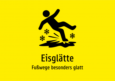Eisglätte - Fußwege besonders glatt