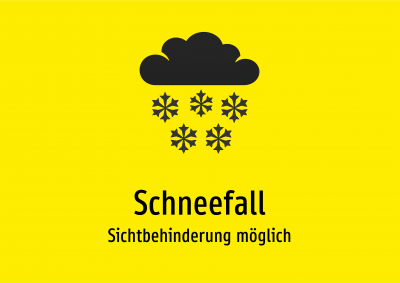 Schneefall - Sichtbehinderung möglich